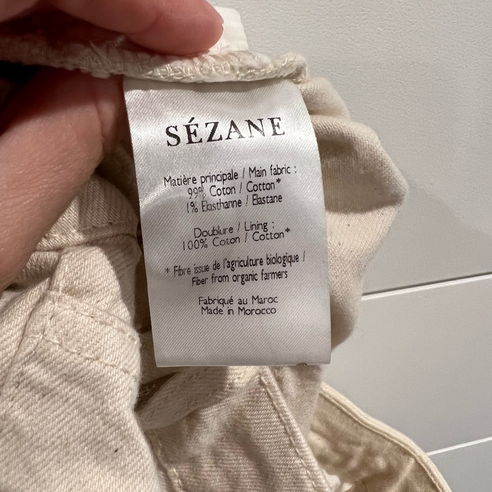 Sezane ecru manu trousers - Picture 4 of 8